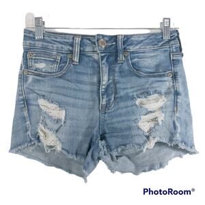 American Eagle Outfitters Next Level Stretch Hi Rise Shortie Shorts 2